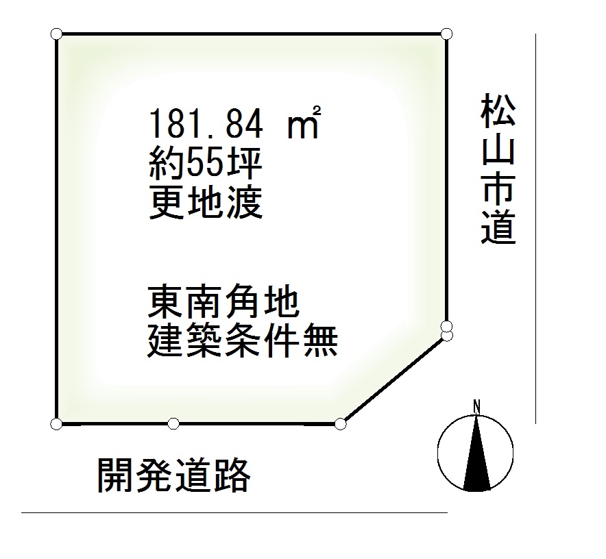 谷町　建築条件無売土地　東南角地